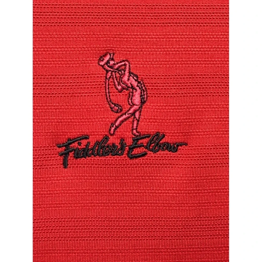 Adidas ClimaCool /Red Fiddlers‎ Elbow c.C. Red Sz Large Polo Shirt (W36)